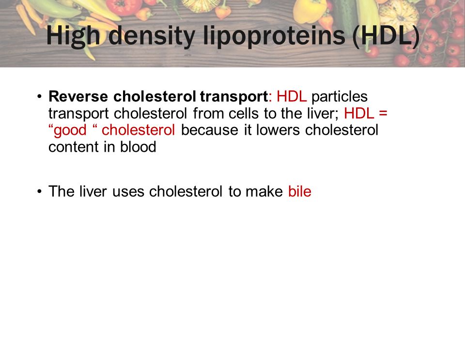 High density lipoproteins (HDL)