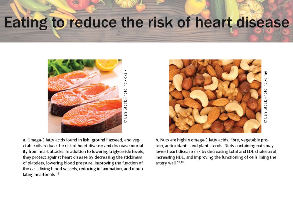 Eating to reduce the risk of heart disease