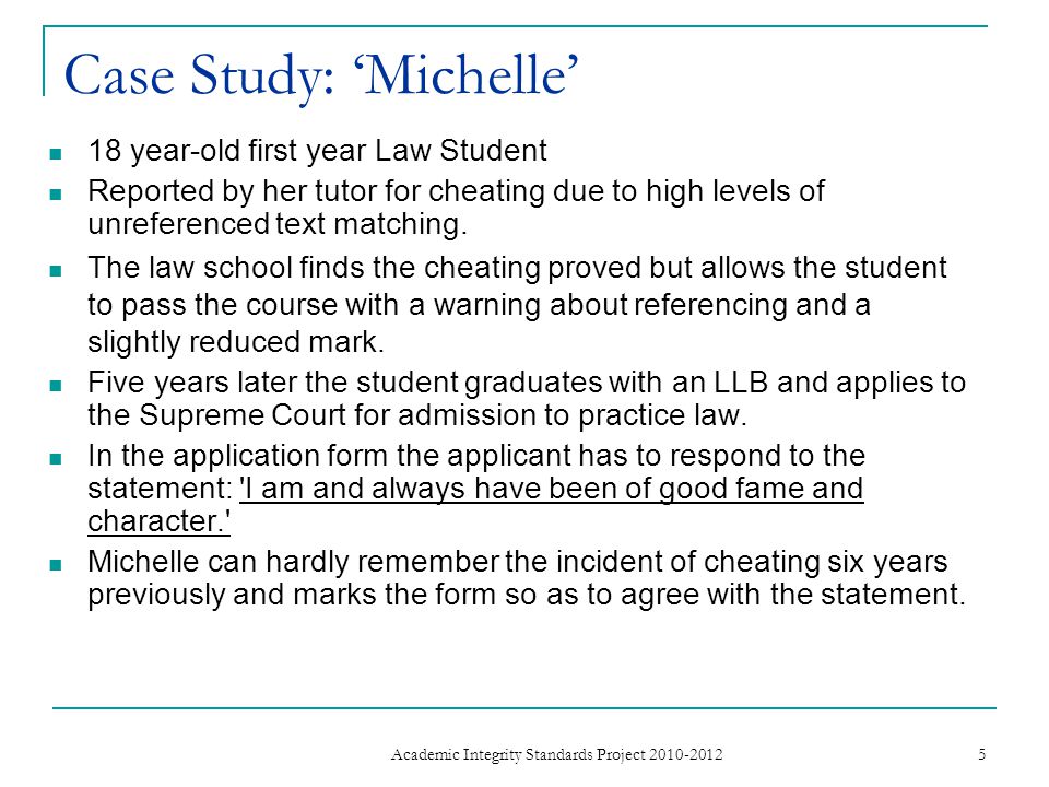 Case Study: ‘Michelle’