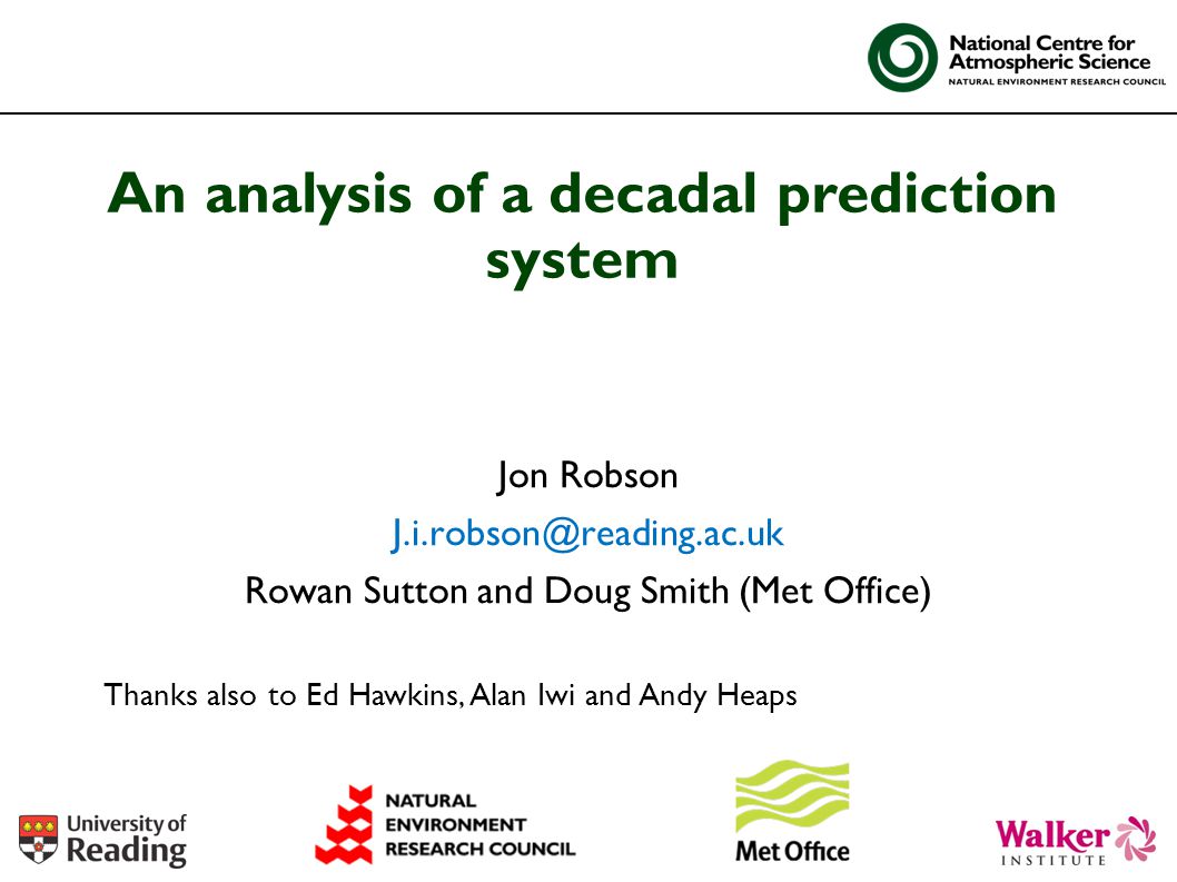 An analysis of a decadal prediction system