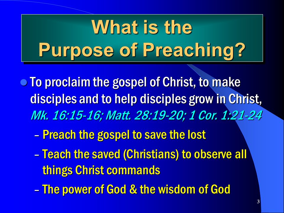 What is the Purpose of Preaching