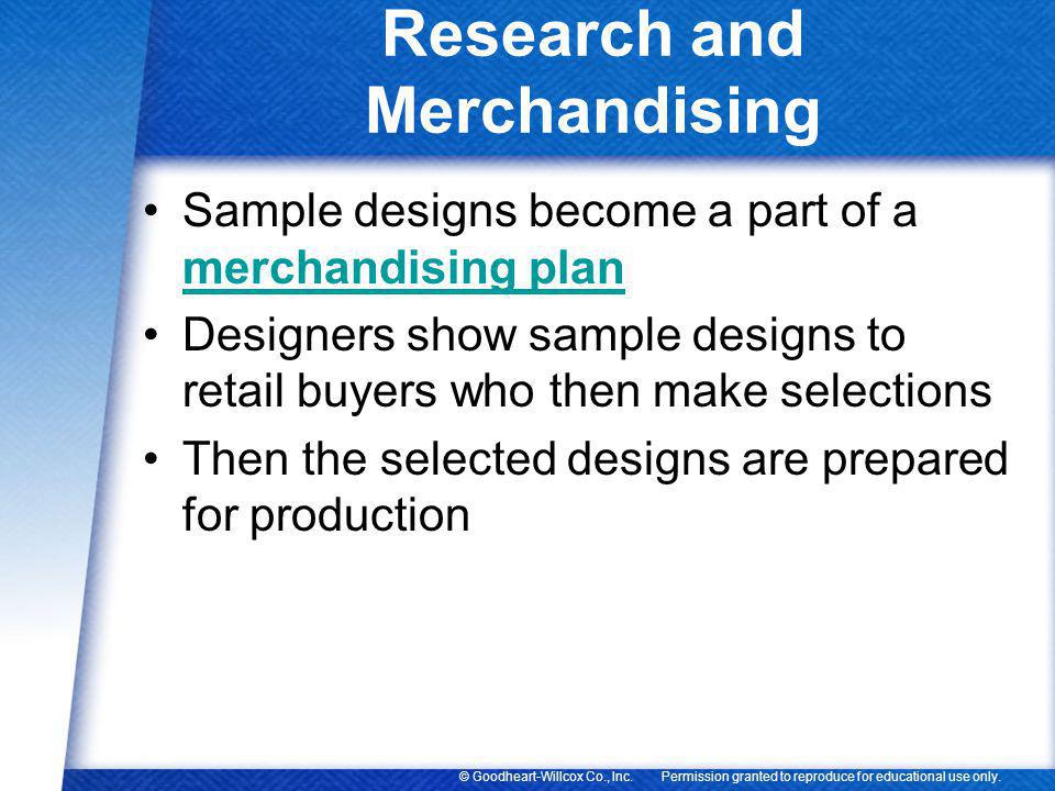 Research and Merchandising