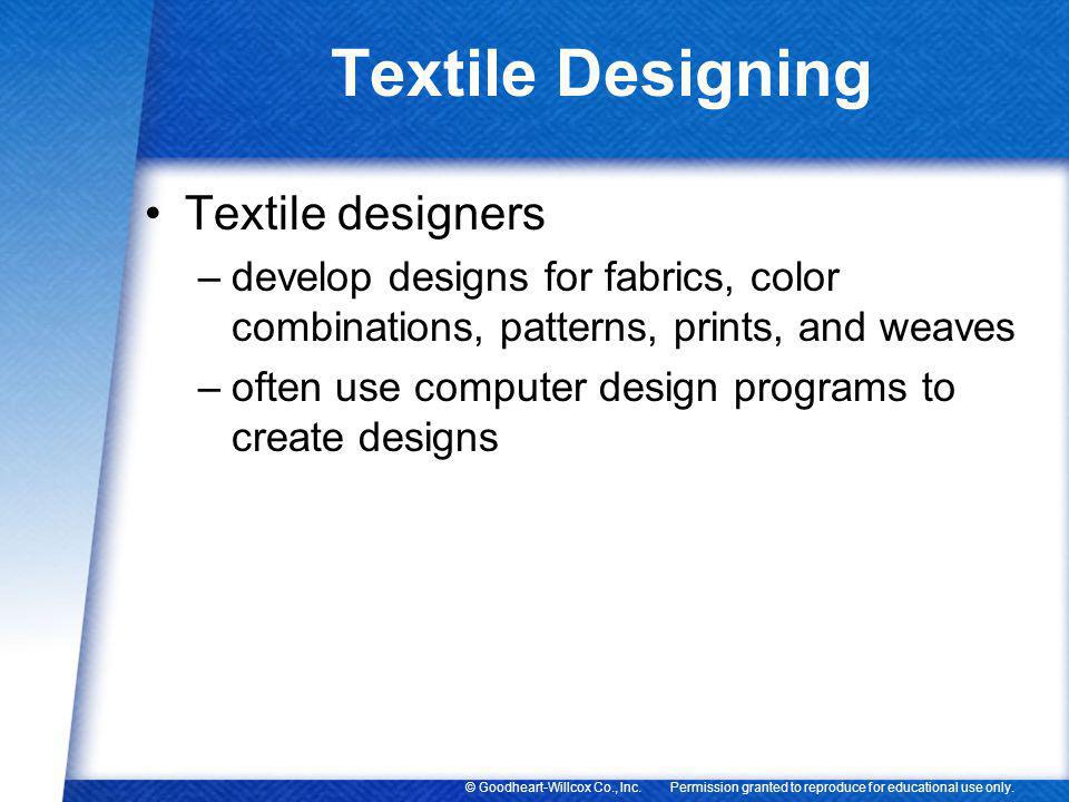 Textile Designing Textile designers