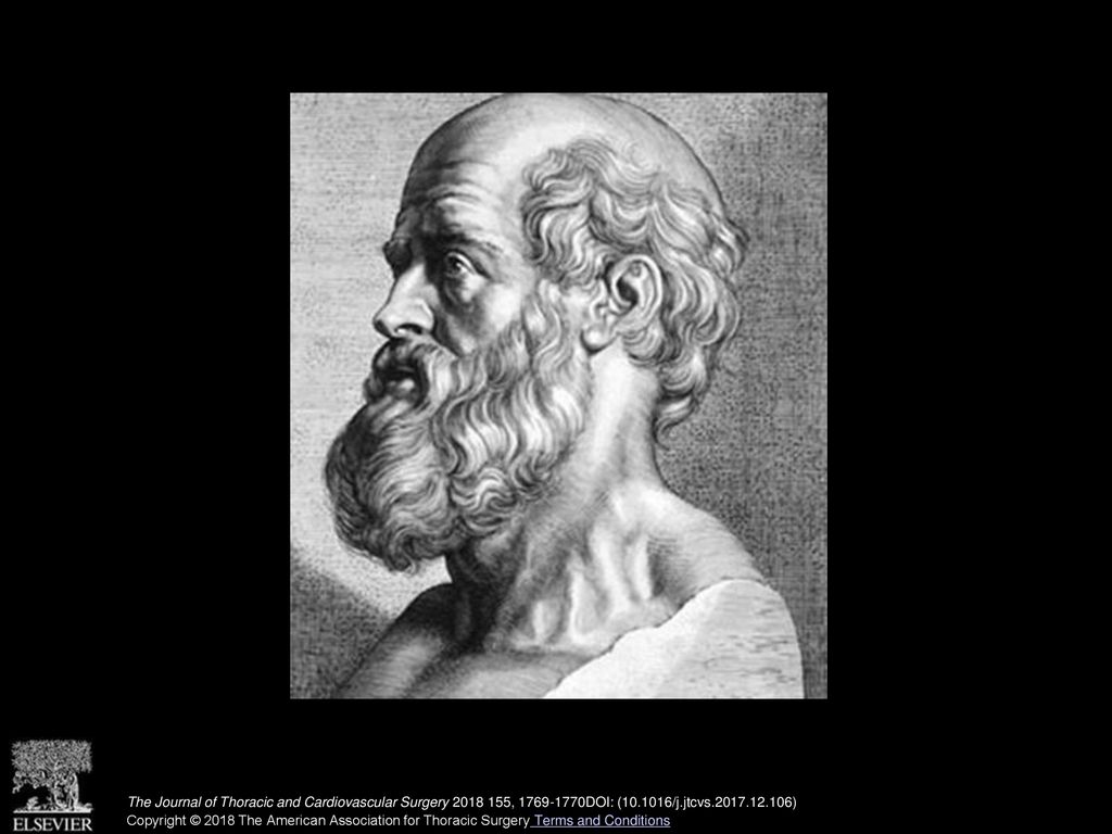 Greek physician Hippocrates (460 bc to 370 bc), author of the oath.