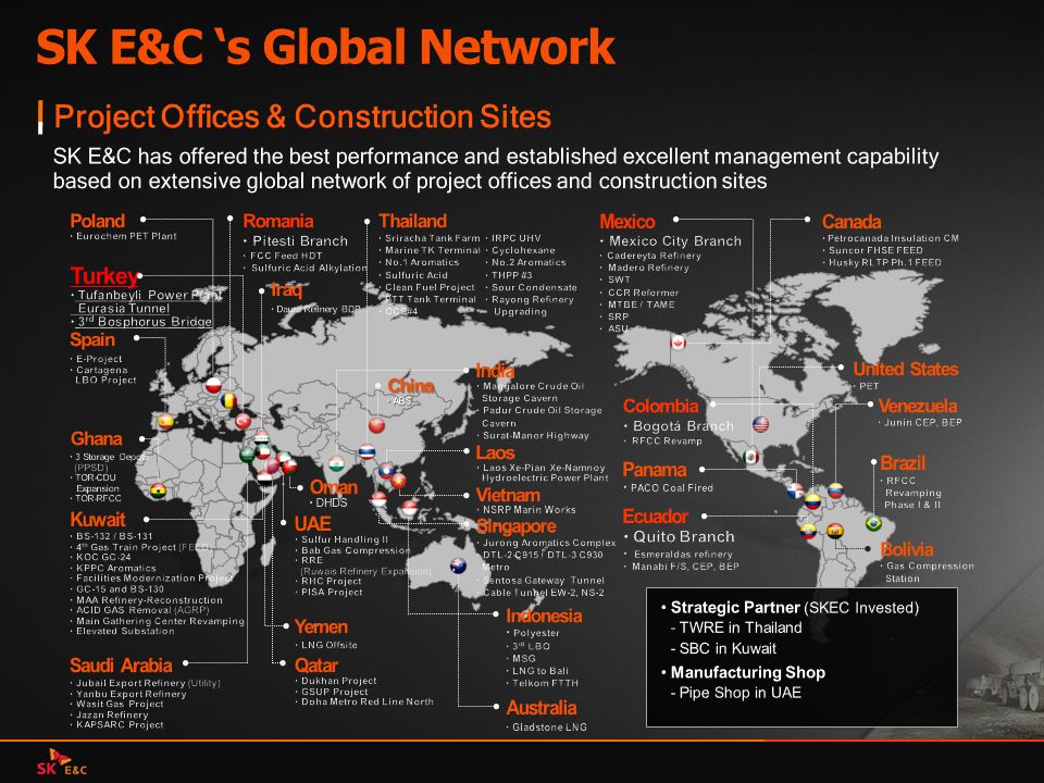 SK E&C ‘s Global Network