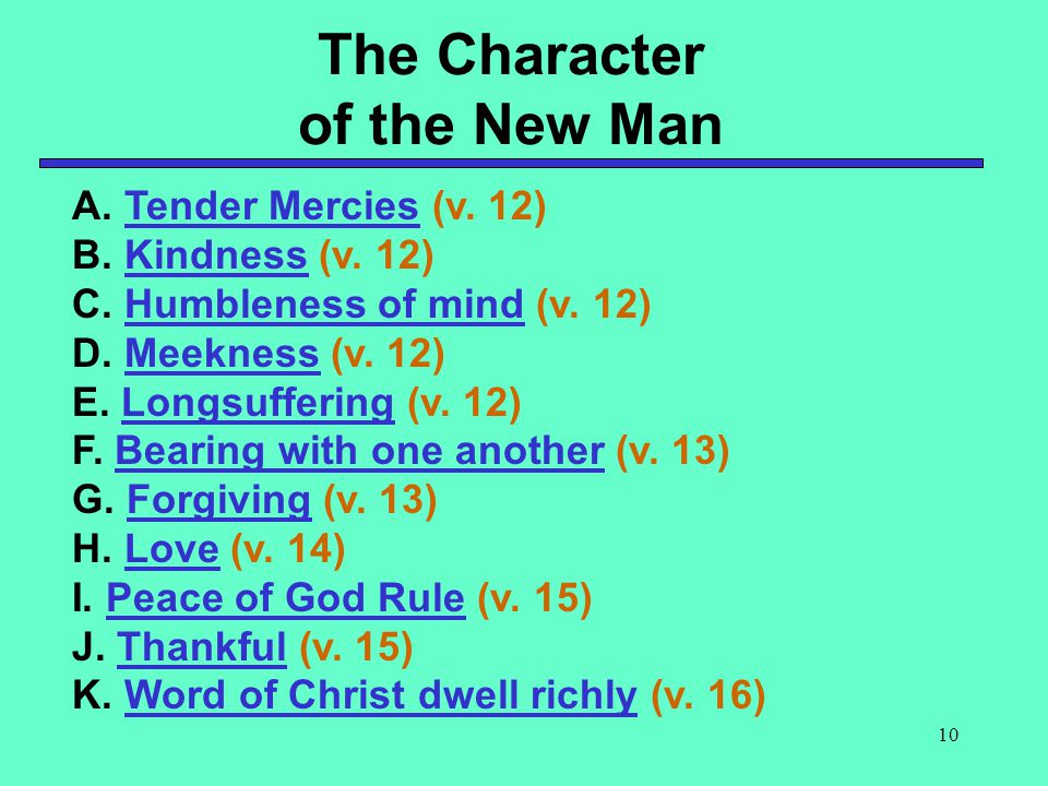 The Character of the New Man