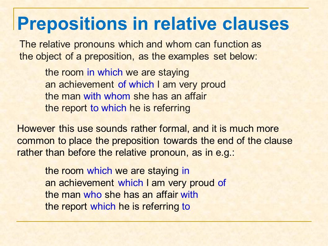 Prepositions in relative clauses