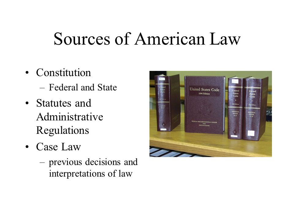 Sources of American Law