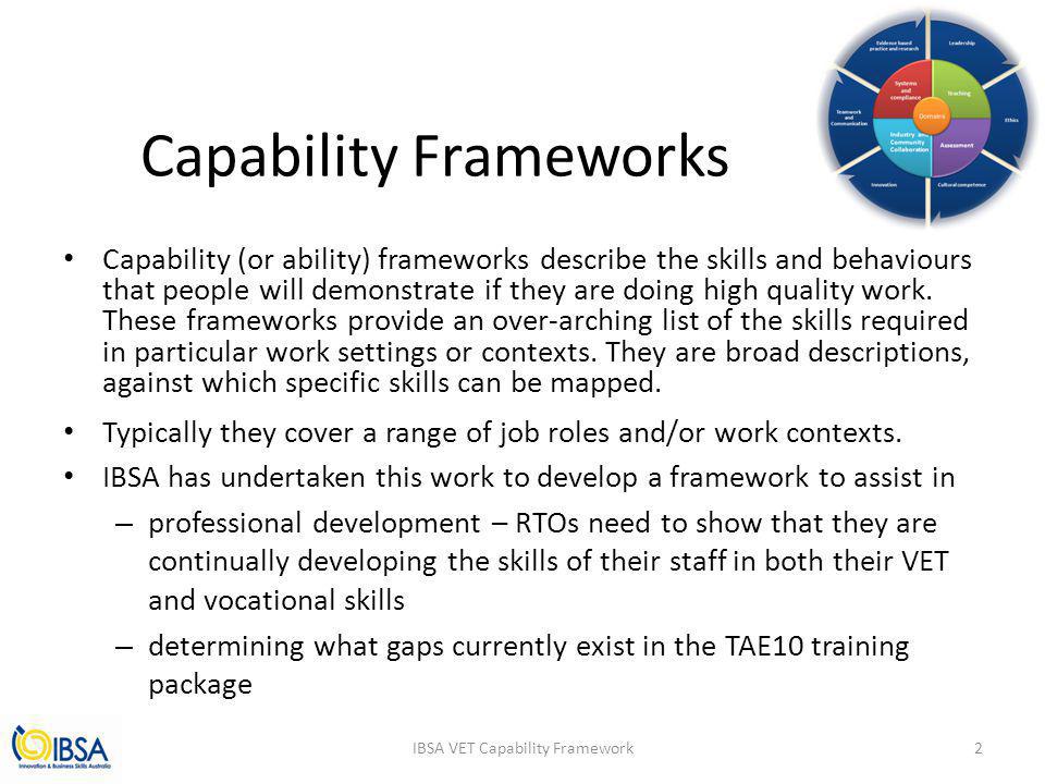 Capability Frameworks