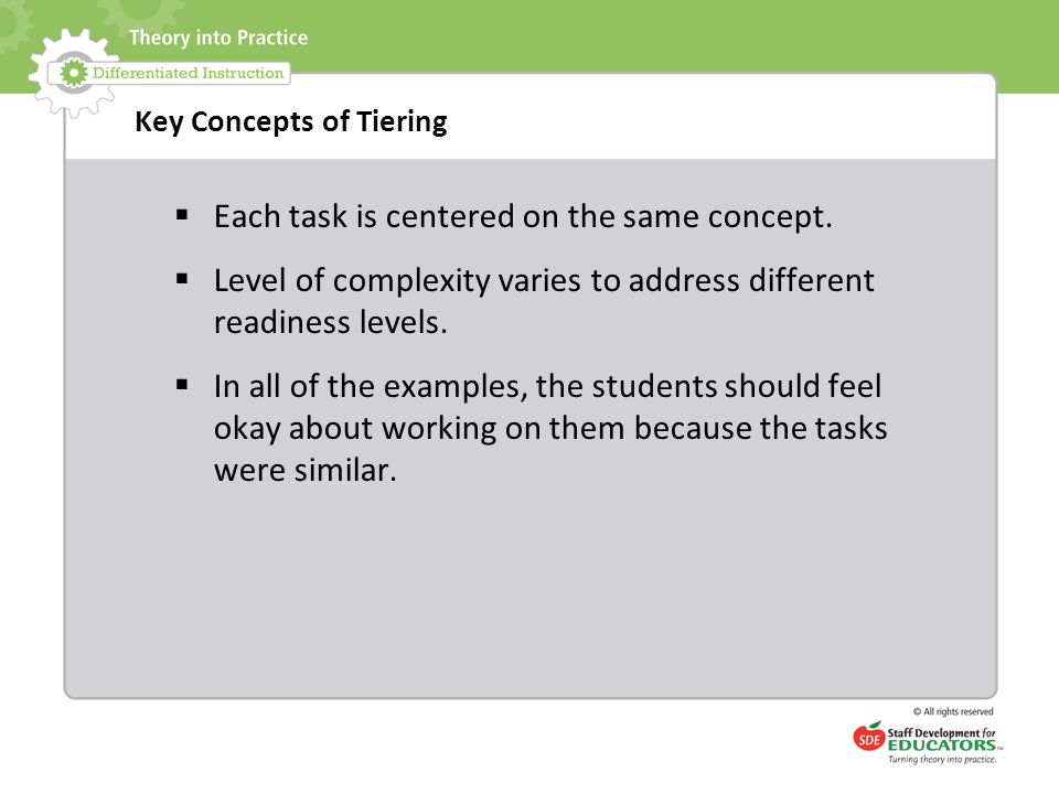 Key Concepts of Tiering