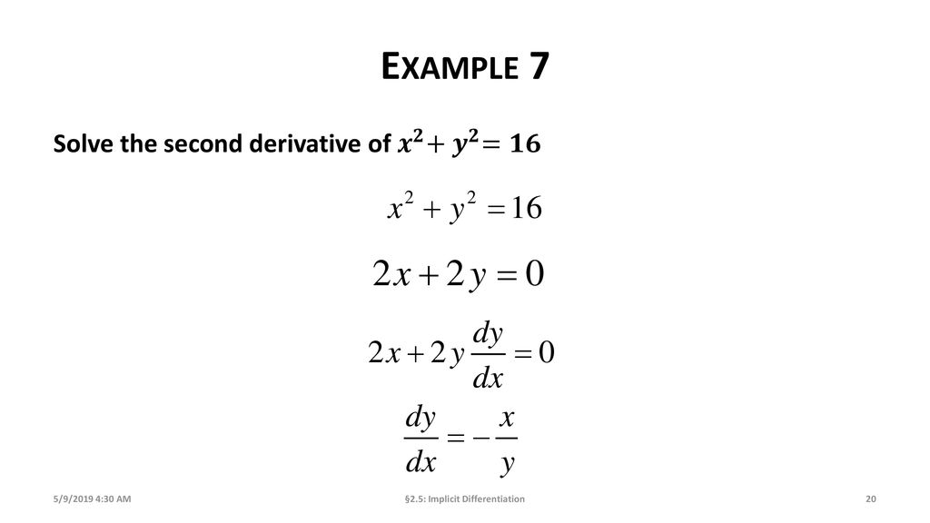 Implicit Differentiation Ppt Download