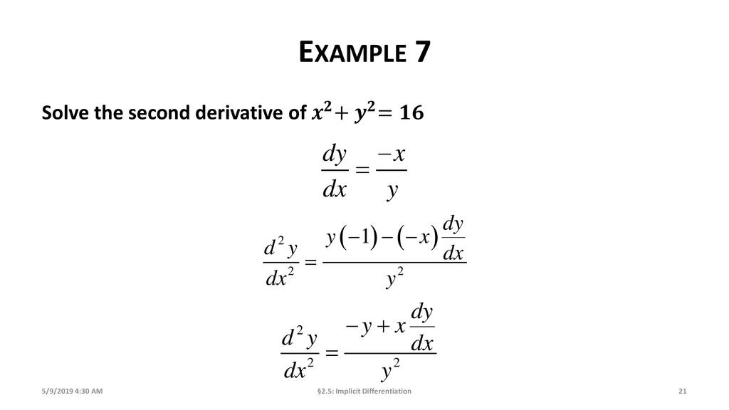 Implicit Differentiation Ppt Download