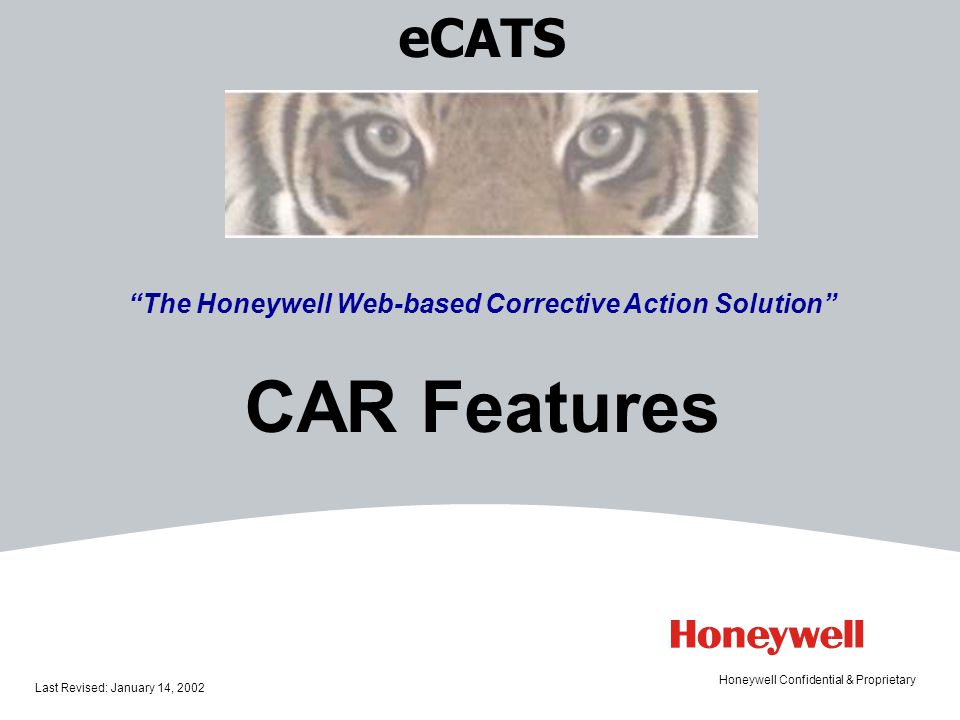 The Honeywell Web-based Corrective Action Solution
