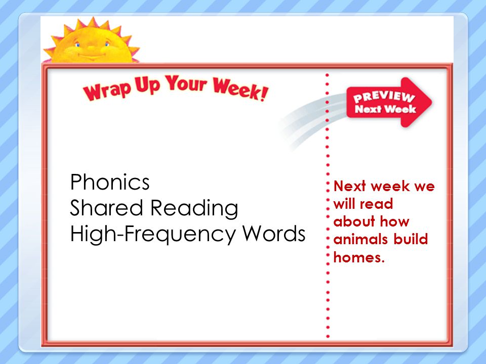 Phonics Shared Reading High-Frequency Words
