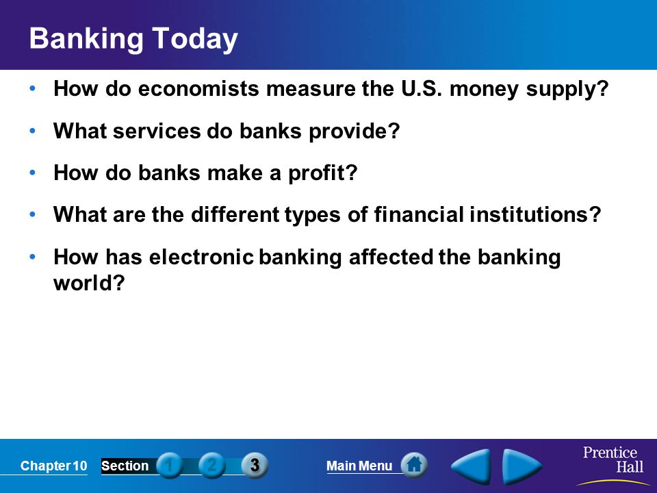 Banking Today How do economists measure the U.S. money supply