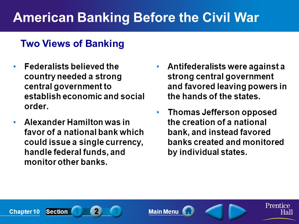 American Banking Before the Civil War
