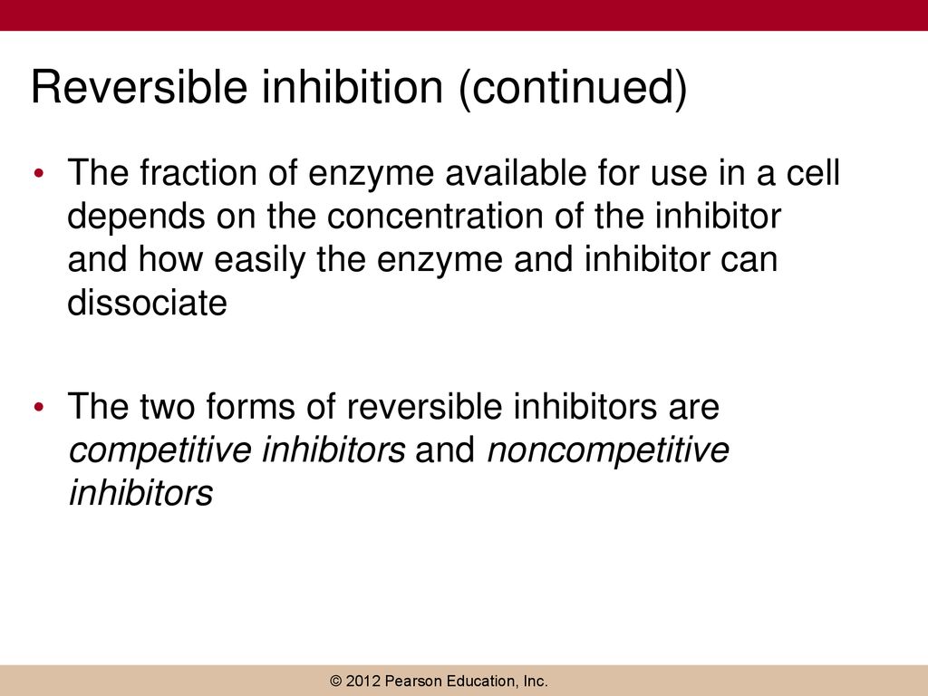 Reversible inhibition (continued)