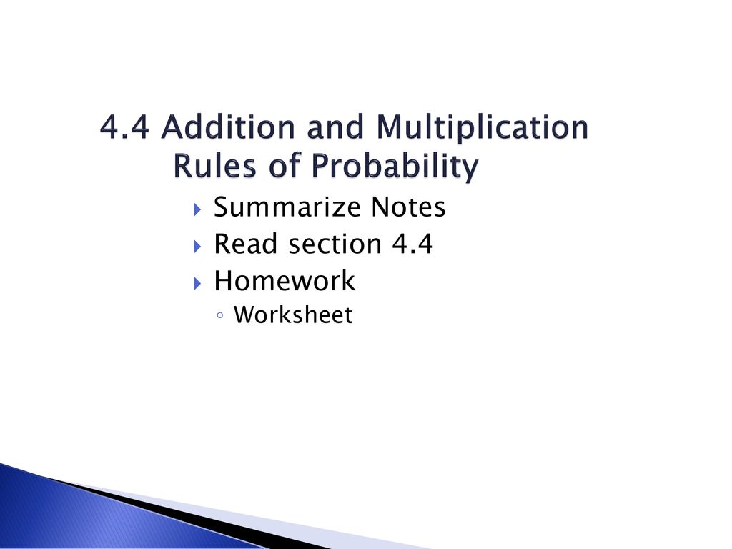 probability addition rule worksheet