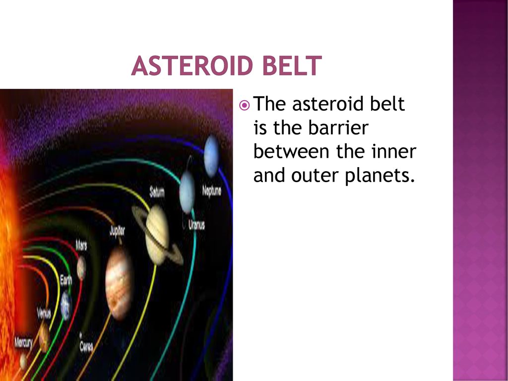 asteroid beltthe asteroid belt  is the barrier  between the