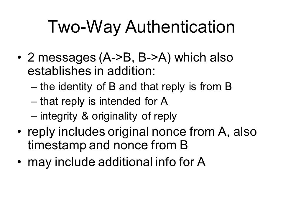 Two-Way Authentication