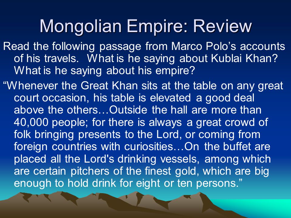 Mongolian Empire: Review