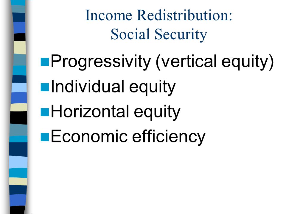 Income Redistribution: Social Security