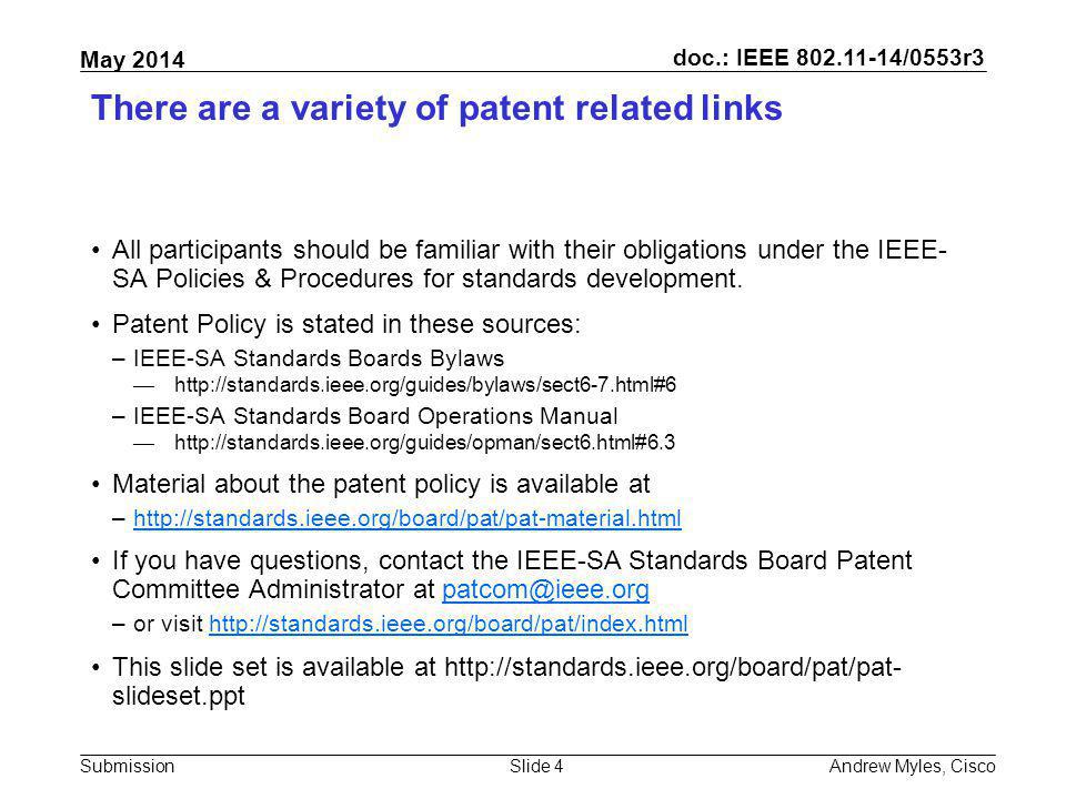 There are a variety of patent related links