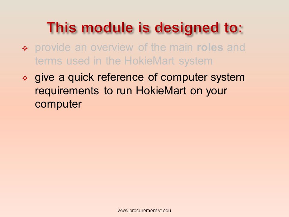 This module is designed to: