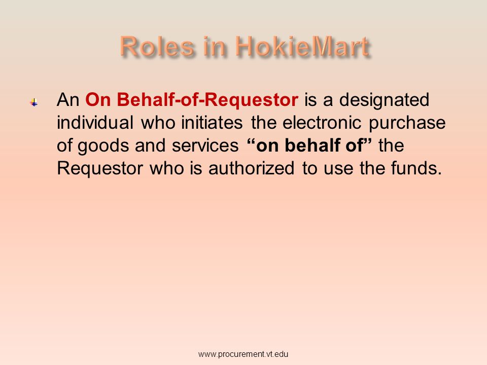 Roles in HokieMart