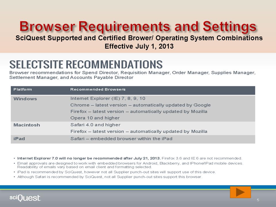 Browser Requirements and Settings