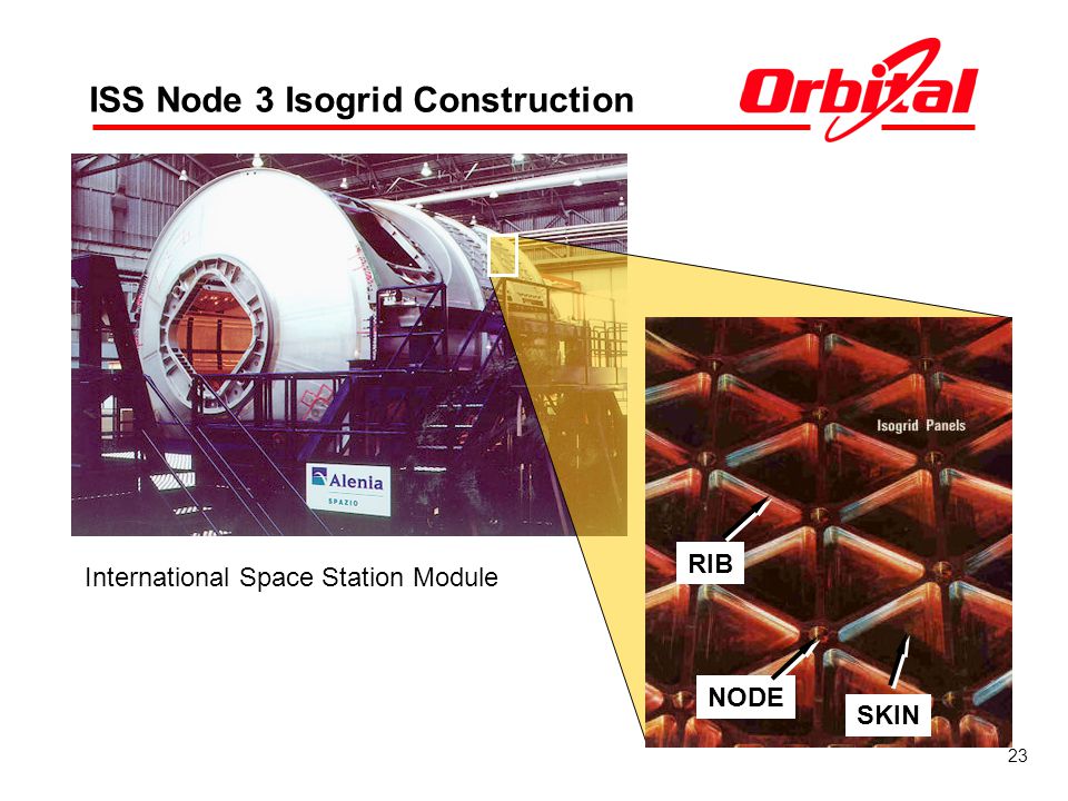 ISS Node 3 Isogrid Construction