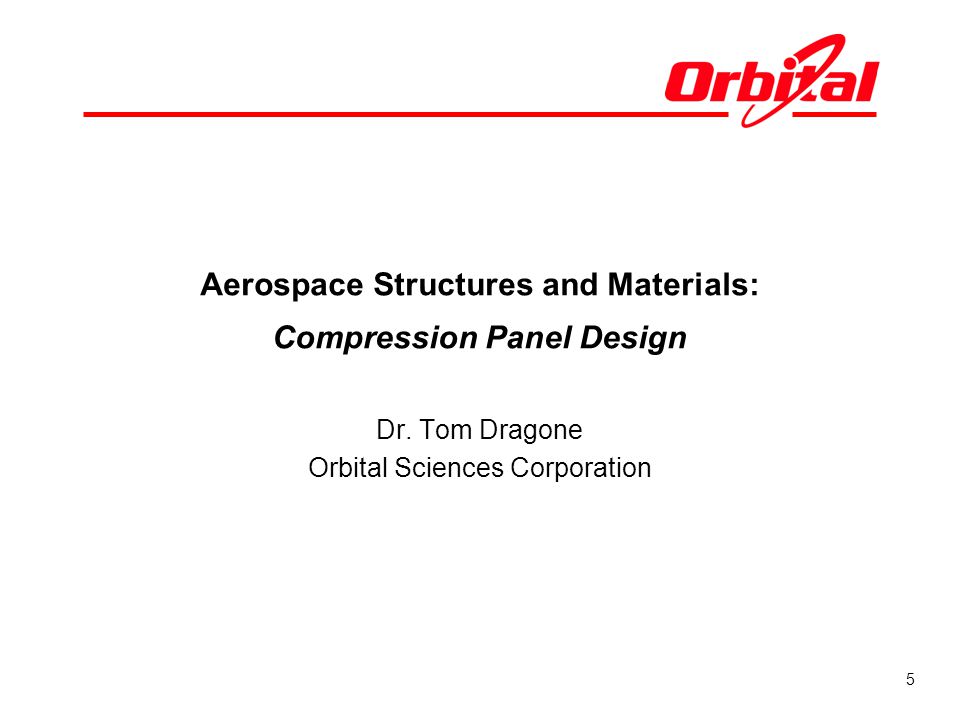 Aerospace Structures and Materials: Compression Panel Design