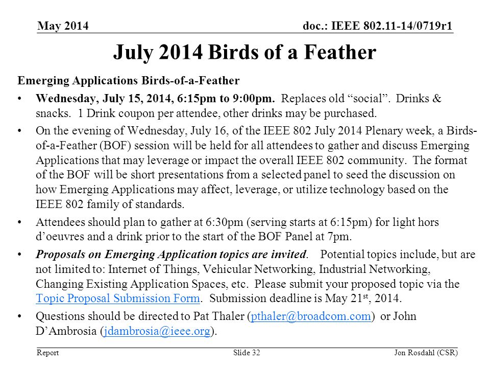 July 2014 Birds of a Feather May 2014