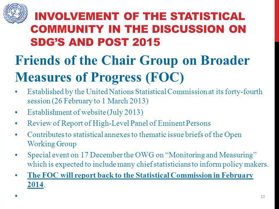 Friends of the Chair Group on Broader Measures of Progress (FOC)