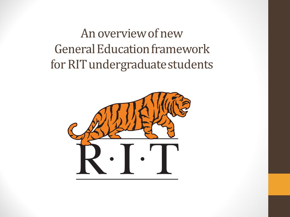 An overview of new General Education framework for RIT undergraduate students