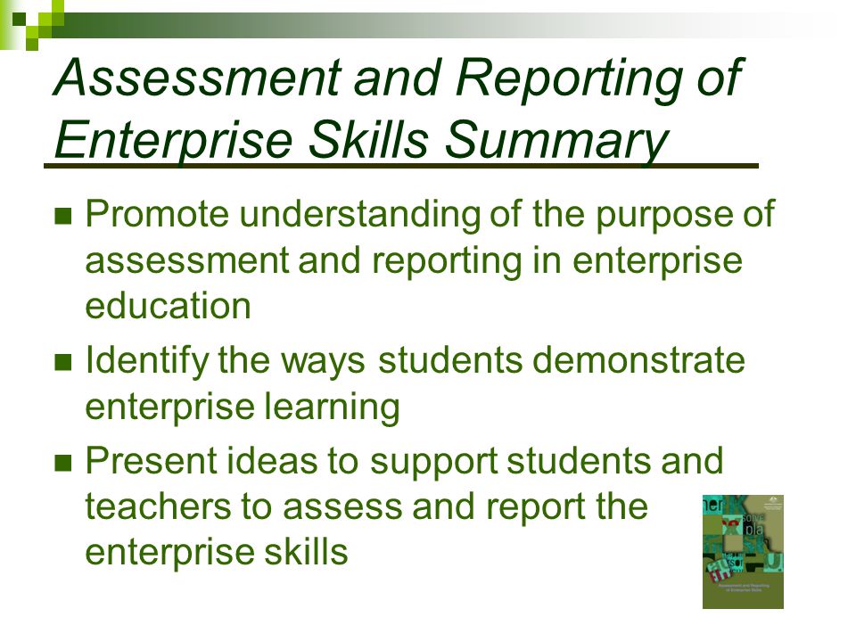 Assessment and Reporting of Enterprise Skills Summary