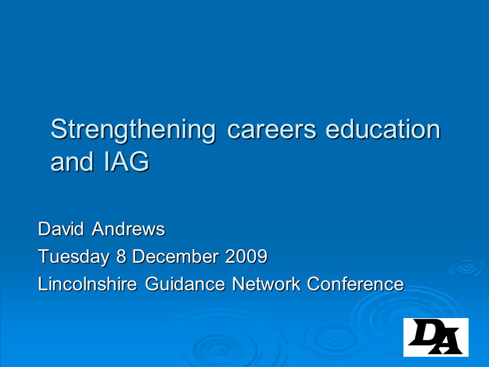 Strengthening careers education and IAG
