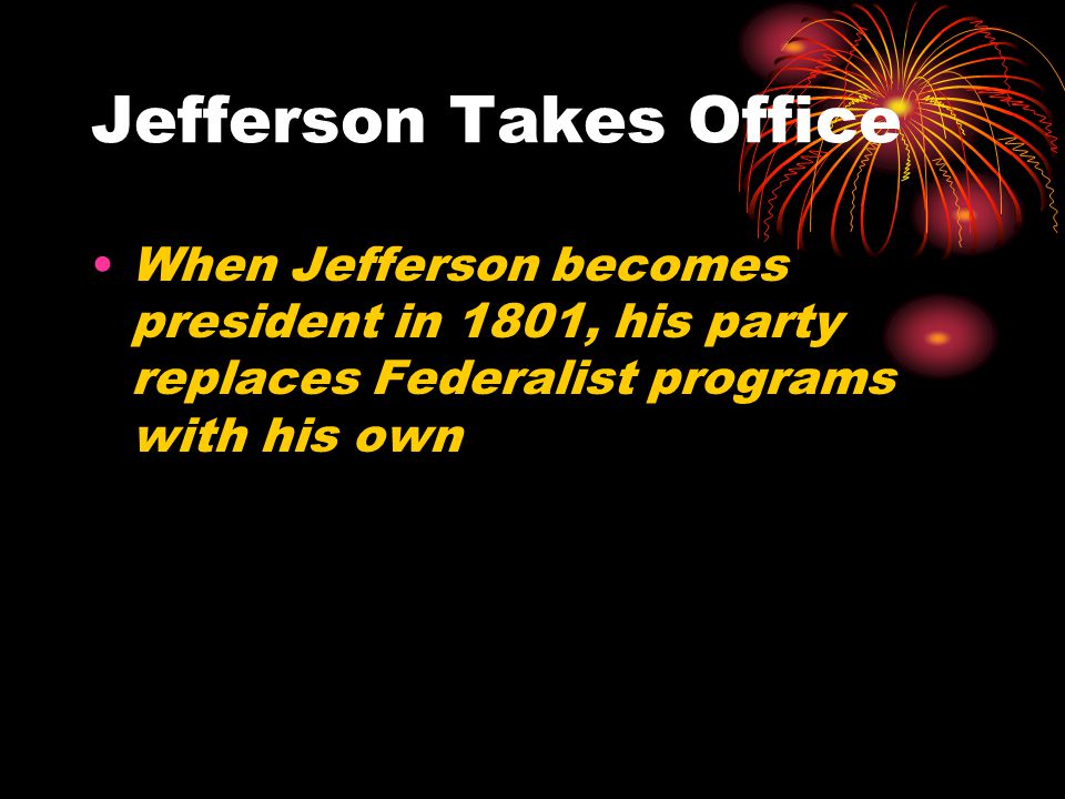 Jefferson Takes Office