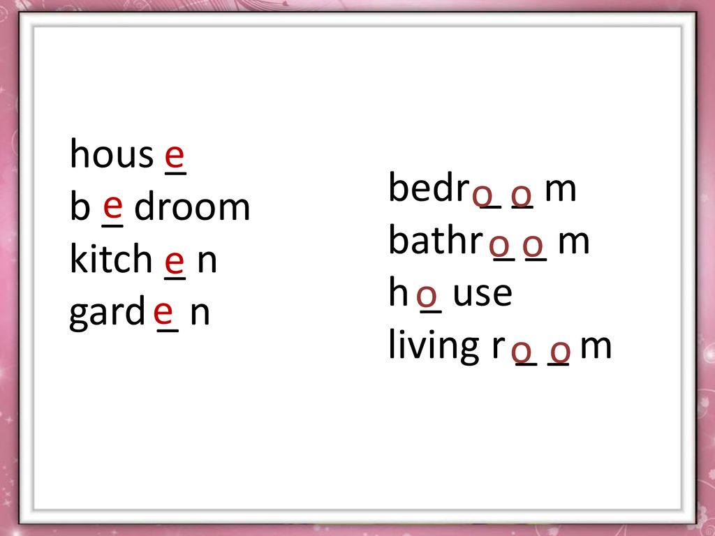 House Bedroom Bathroom Kitchen Living Room Garden Ppt Download