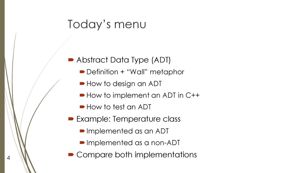 Lecture 2 Abstract Data Type Adt Ppt Download