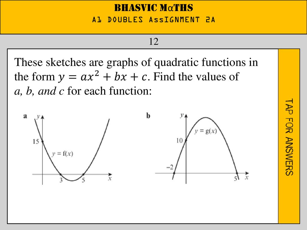 Bhasvic Maths 1 A1 Doubles Assignment 2a Ppt Download