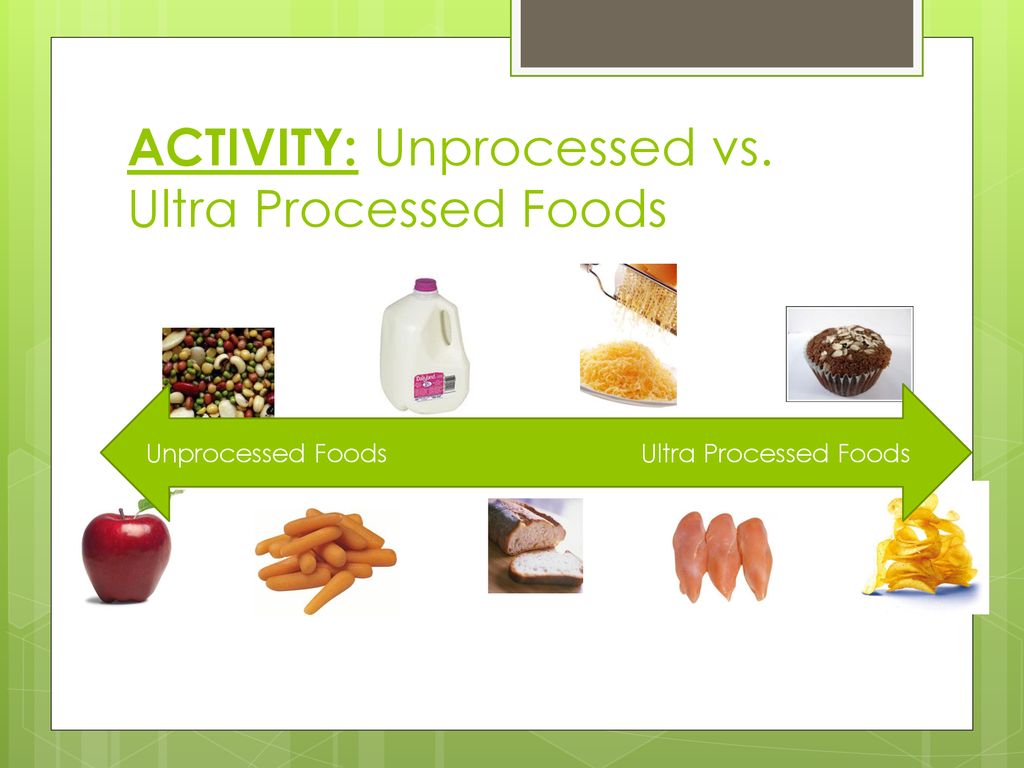 Examples of whole unprocessed foods