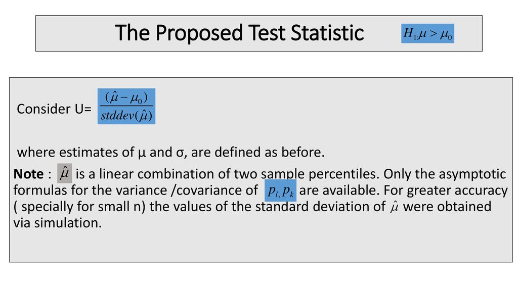 A New Percentile Based Test Of Location Parameter Ppt Download