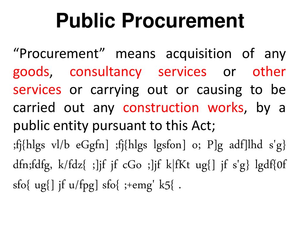 Public Procurement Principles And Cycle Ppt Download