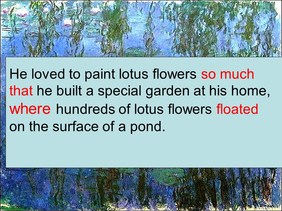 where hundreds of lotus flowers floated