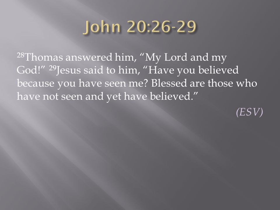 John 20:26-29