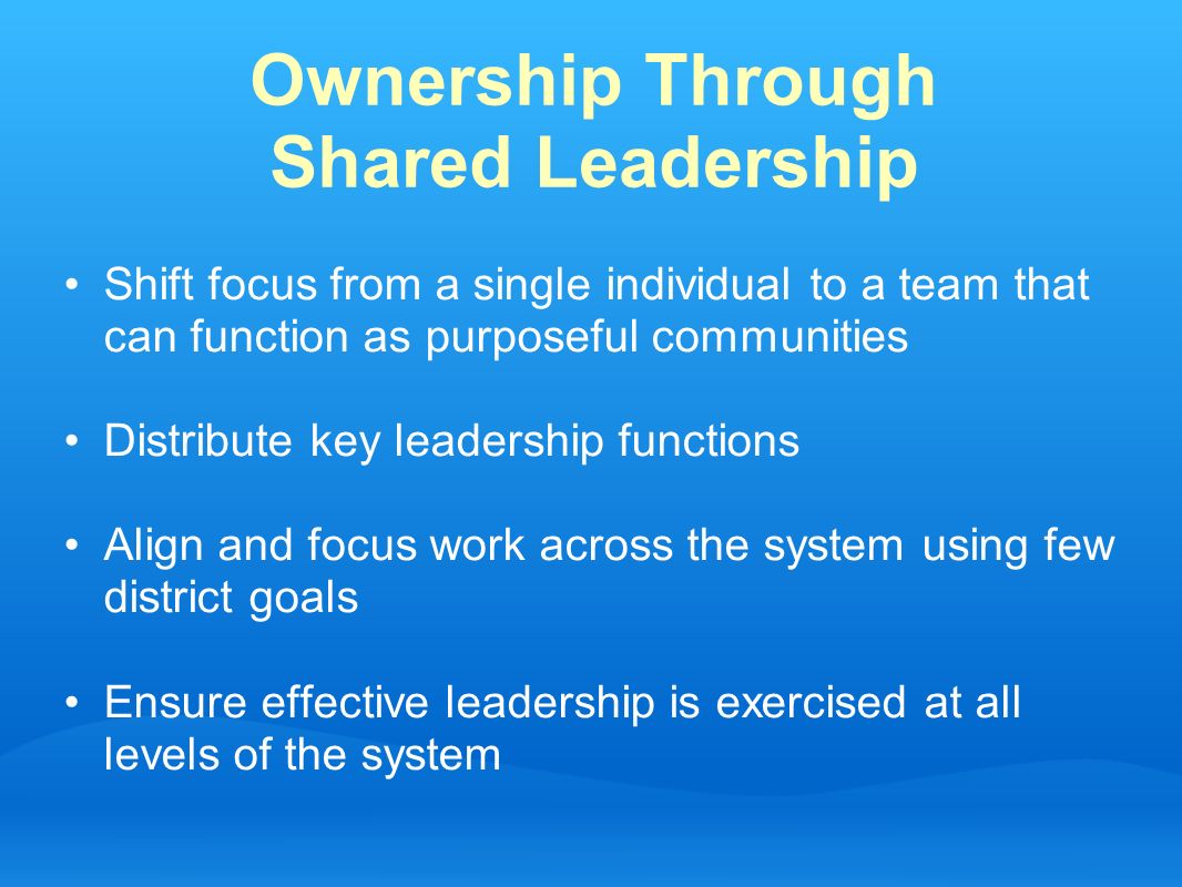 Ownership Through Shared Leadership