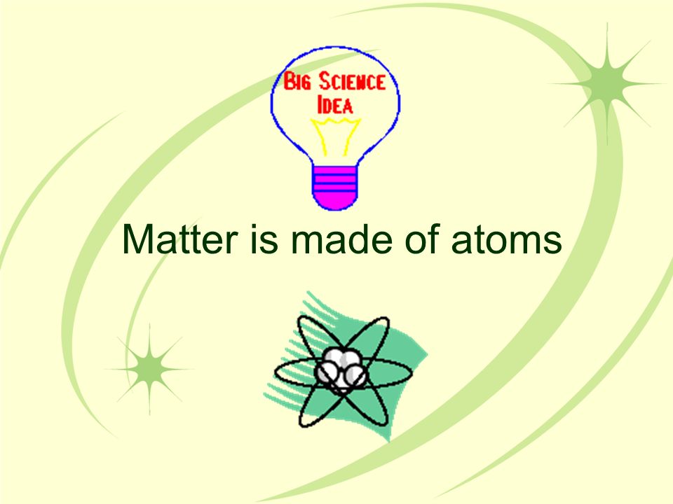 Matter is made of atoms