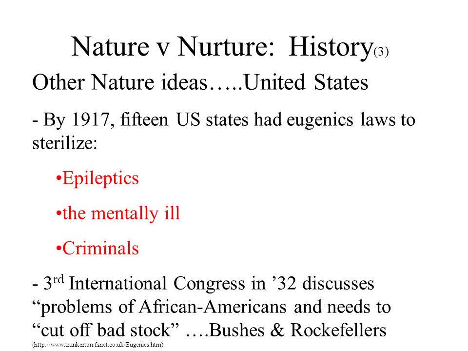 Nature v Nurture: History(3)