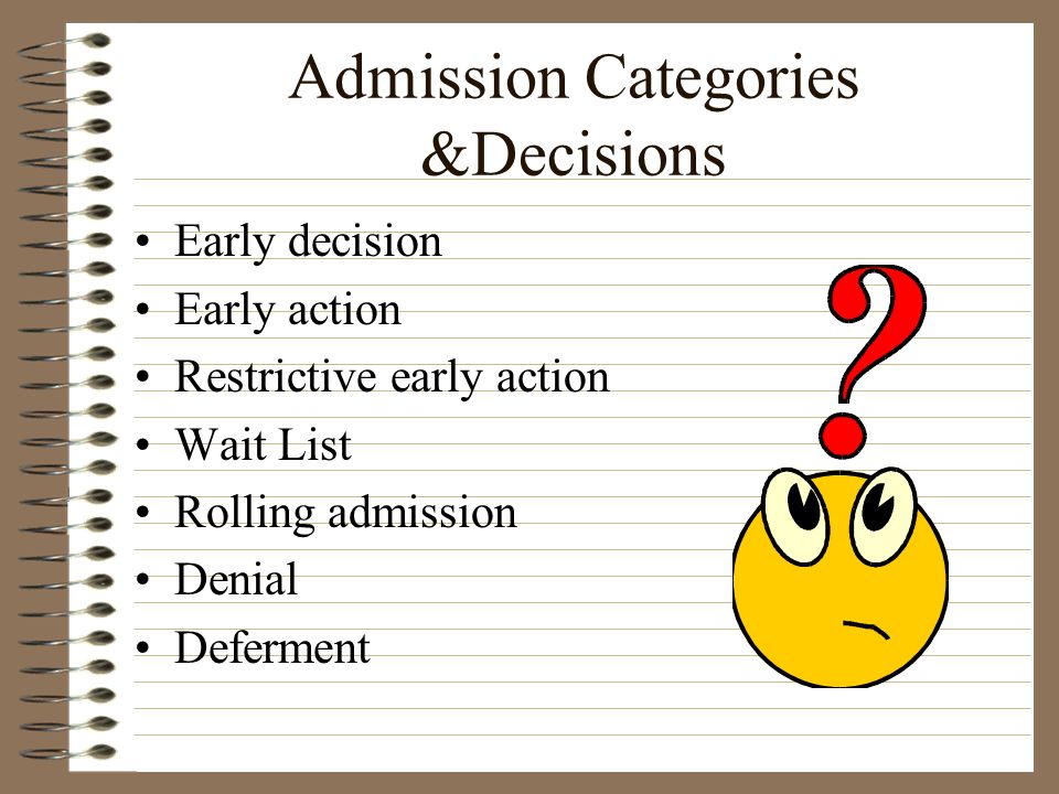 Admission Categories &Decisions